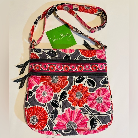 Vera Bradley Handbags - Vera Bradley NNT Retired Cherry Blossoms Triple Hipster Crossbody Bag